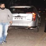 Anurag Kashyap with his car behind