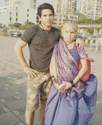 Deepesh Bhan with his mother