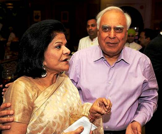 Kapil Sibal with his second wife Promila Sibal