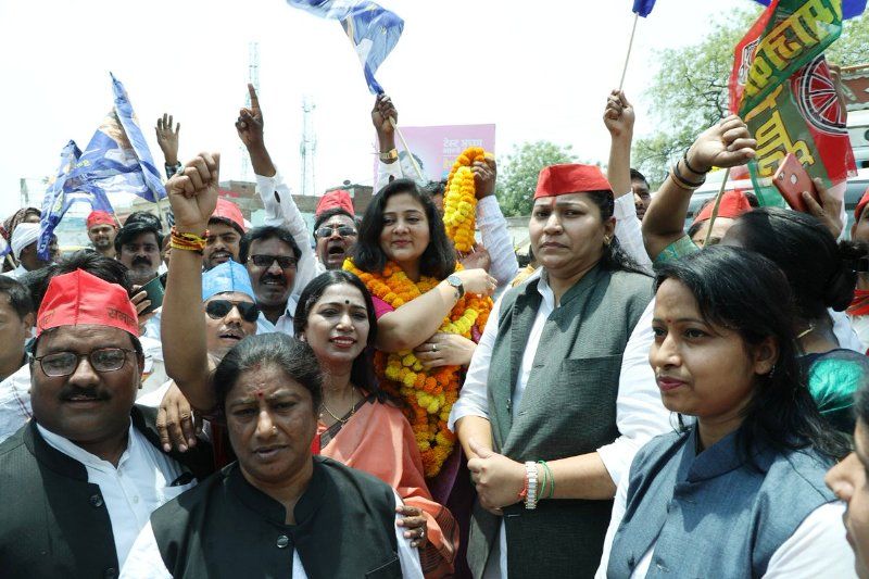 Shalini Yadav Campaigning In Varanasi During The 2019 Lok Sabha Elections