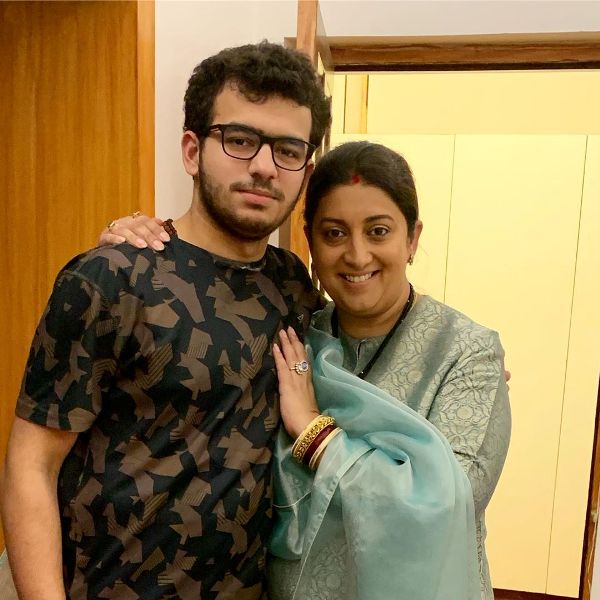Smriti Irani with her son, Zohr Irani