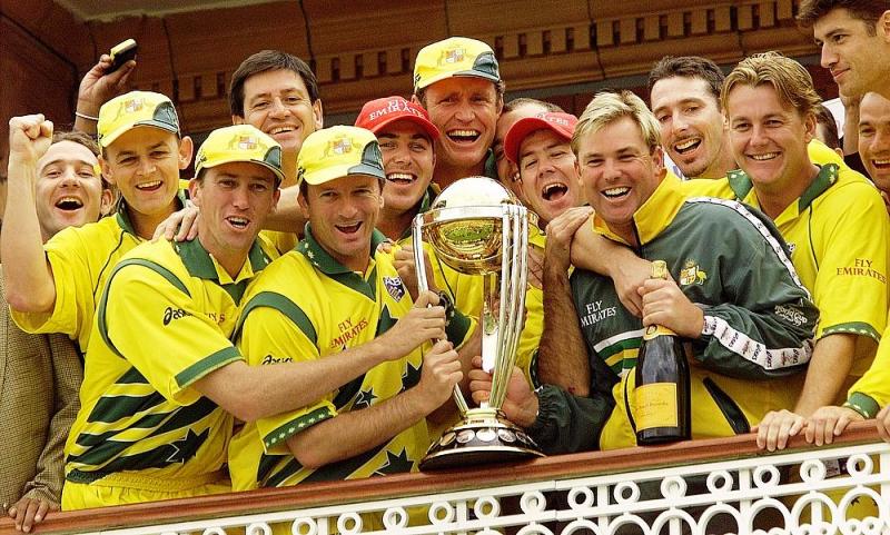 The Australian Squad With The 1999 ICC Cricket World Cup