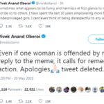 Vivek Oberoi's Apology On Tweeter