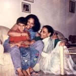Zarina Wahab with her mother and son