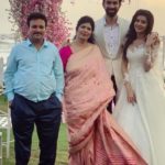 Charu Asopa with her parents and husband
