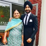 Ranjit Bawa with his mother