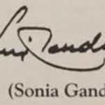 Sonia Gandhi Signature