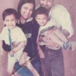 Sushmita Mukherjee with her husband and two sons