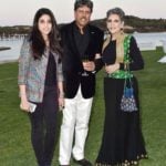 Amiya Dev with her parents