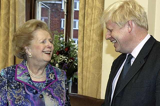Boris Johnson and Margaret Thatcher