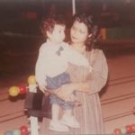 Childhood image of Varun Sharma with his mother