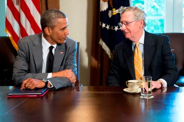 McConnell with Barack Obama