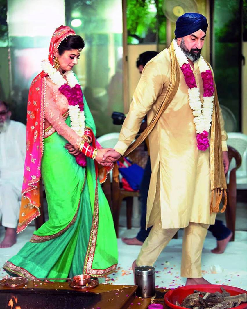 Nawab Shah and Pooja Batra's marriage pic