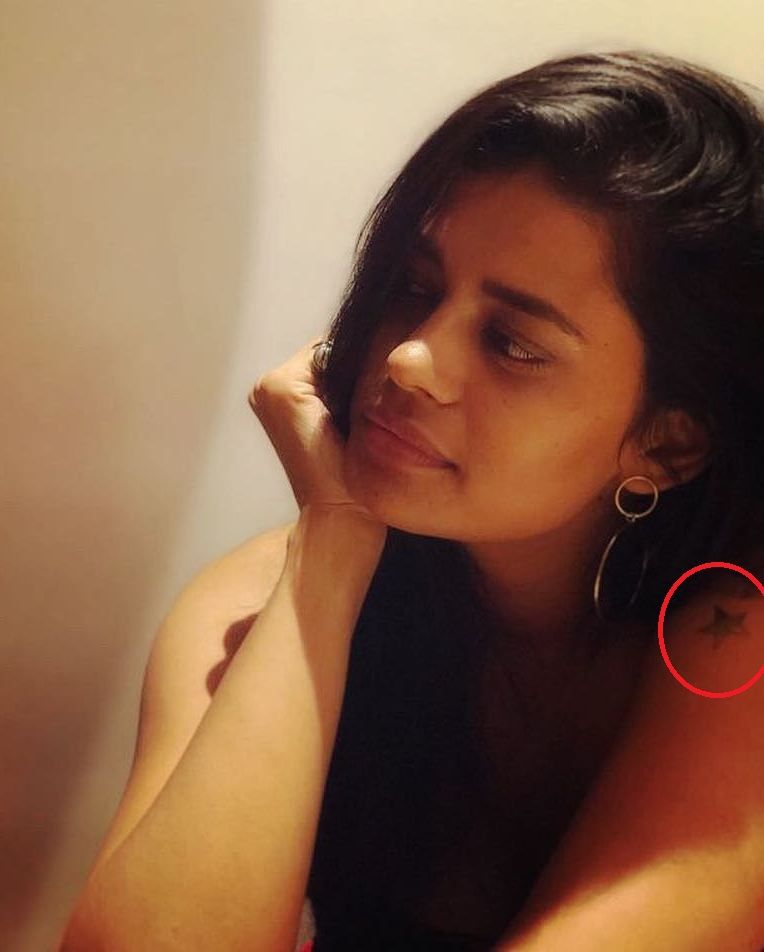 Palomi Ghosh's tattoo on her left shoulder