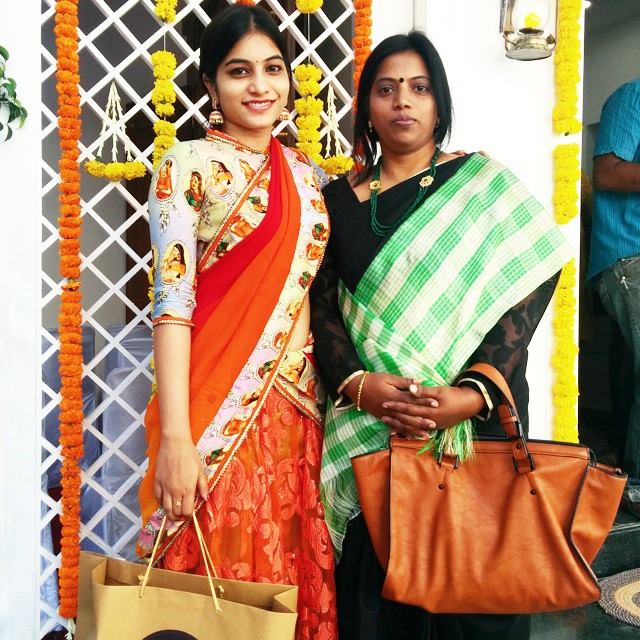 Punarnavi Bhupalam with her mother 