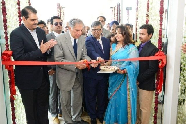 Ratan Tata while inaugurating Niira Radia's Nayati Healthcity in Mathura