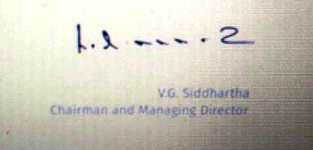 VG Siddhartha Signature
