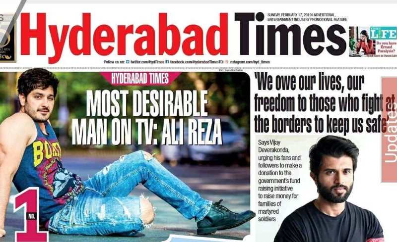 Ali Reza as Hyderabad Times Most Desirable Man