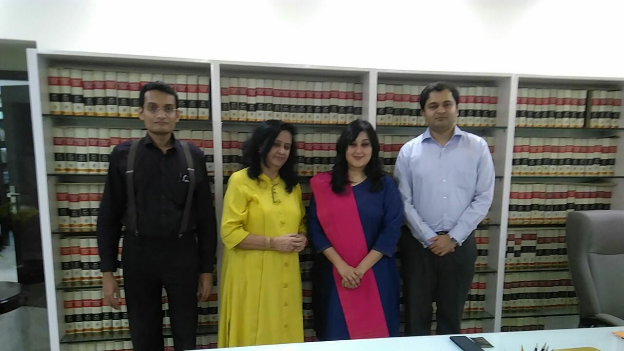 Bansuri Swaraj with her Colleagues