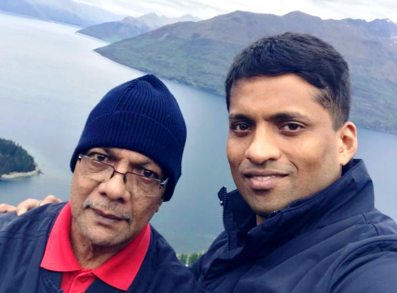 Byju Raveendran With His Father Raveendran