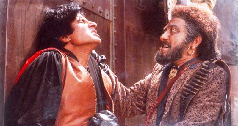 Goga Kapoor With Amitabh Bachchan in a Movie