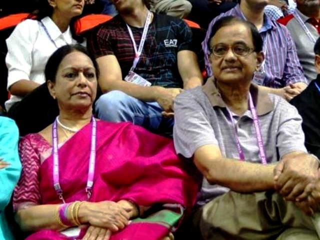 Nalini Chidambaram with her husband P Chidambaram