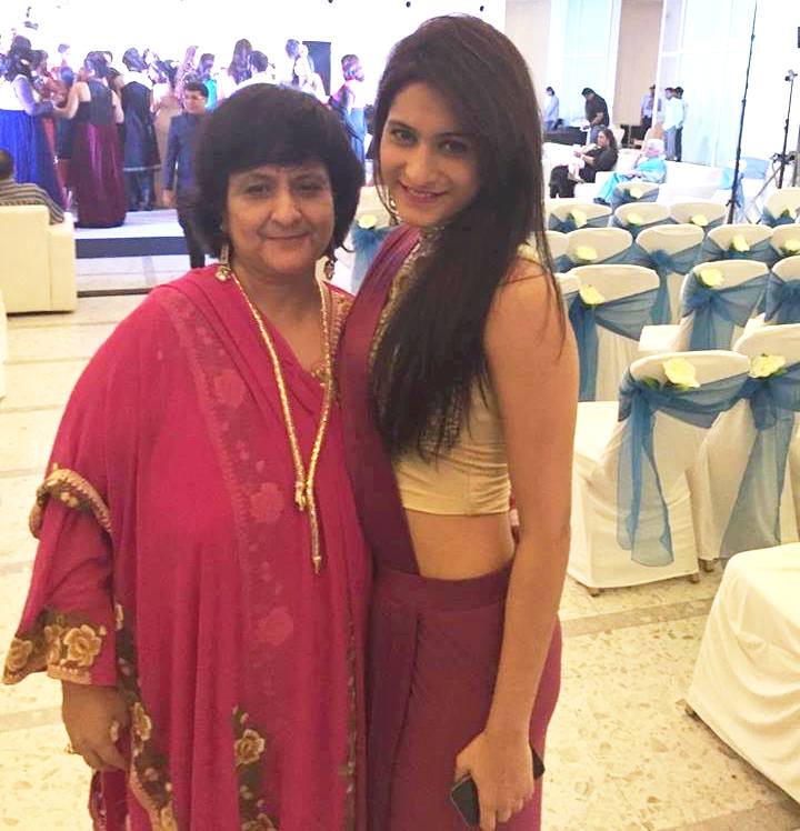 Pearl Punjabi with her mother