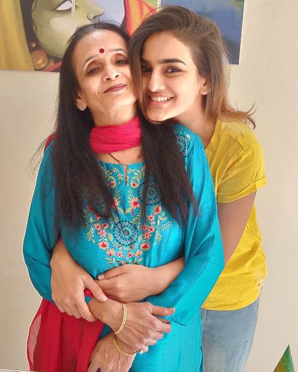 Priyanka Purohit with her mother