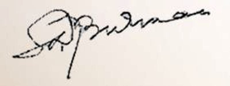 S. D. Burman's Signature