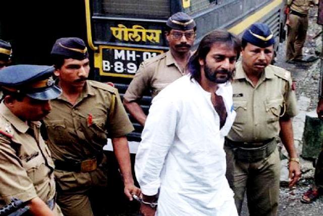 Sanjay Dutt being arrested in connection with the 1993 blast case