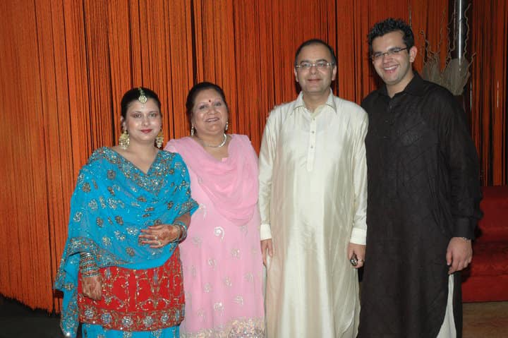 Sonali Jaitley, with her her family