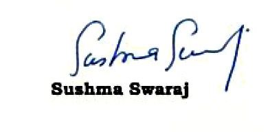Sushma Swaraj Signature