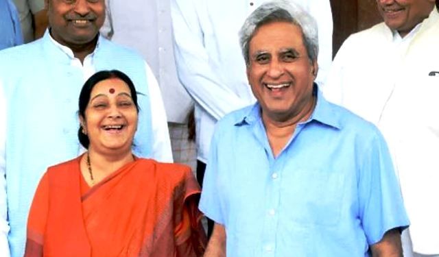 Sushma Swaraj with her Husband Swaraj Kaushal