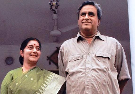 Swaraj Kaushal with Sushma Swaraj