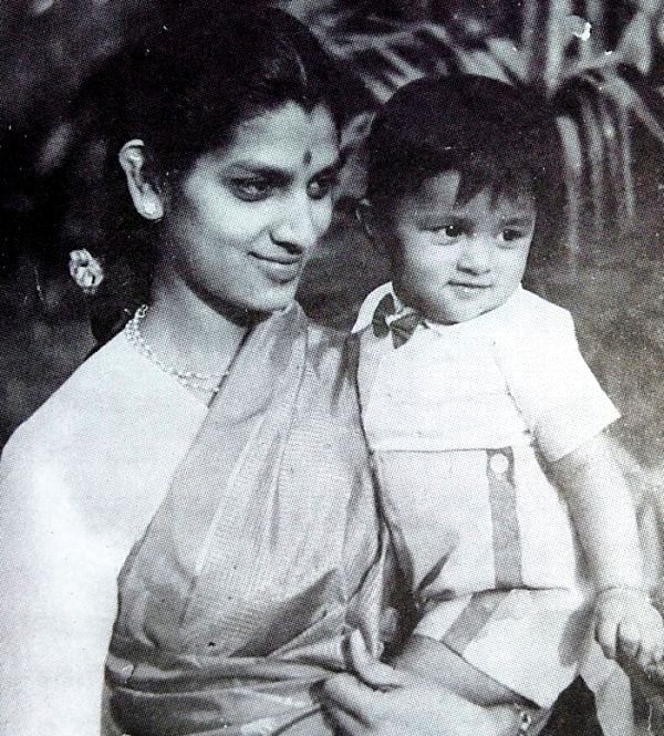 VG Siddhartha With His Mother Vaasanthi G Hegde