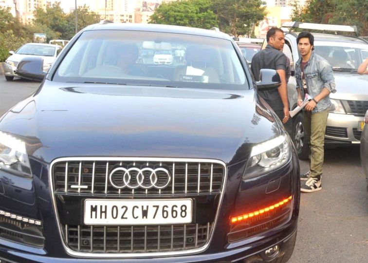 Varun Dhawan With His Audi Q7