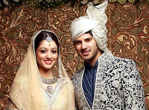 Amal Sufiya with her husband Dulquar Salman 
