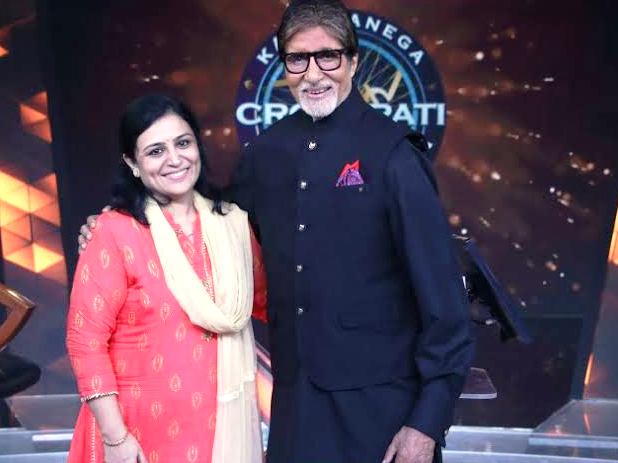 Binita Jain with Amitabh Bachchan