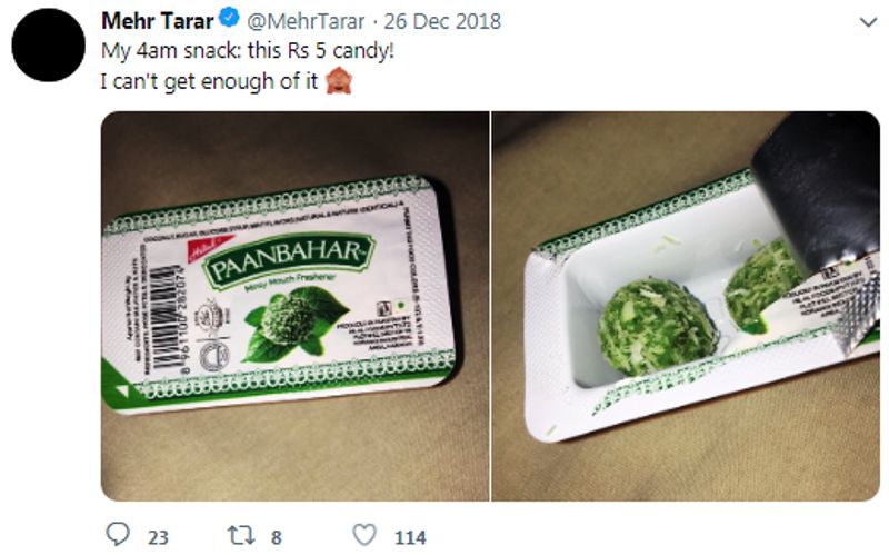 Mehr Tarar's Favourite Candy