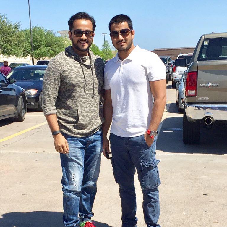 Mustafa Raj with his brother 
