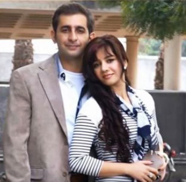 Rabi Pirzada with Her Husband