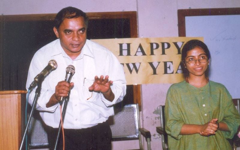 An Old Picture of Sunitha Krishnan with Brother Varghese Theckanath