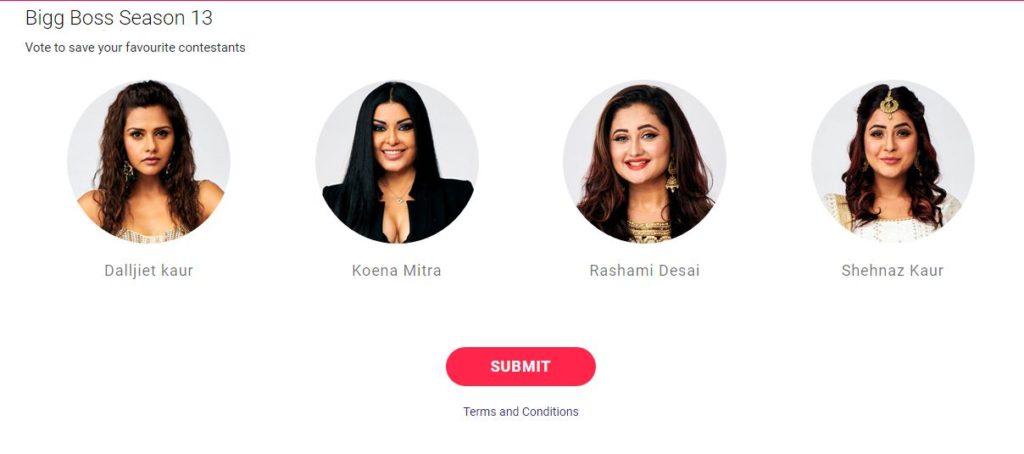 Bigg Boss 13 Voting Process (Online Poll), Contestants & Eviction