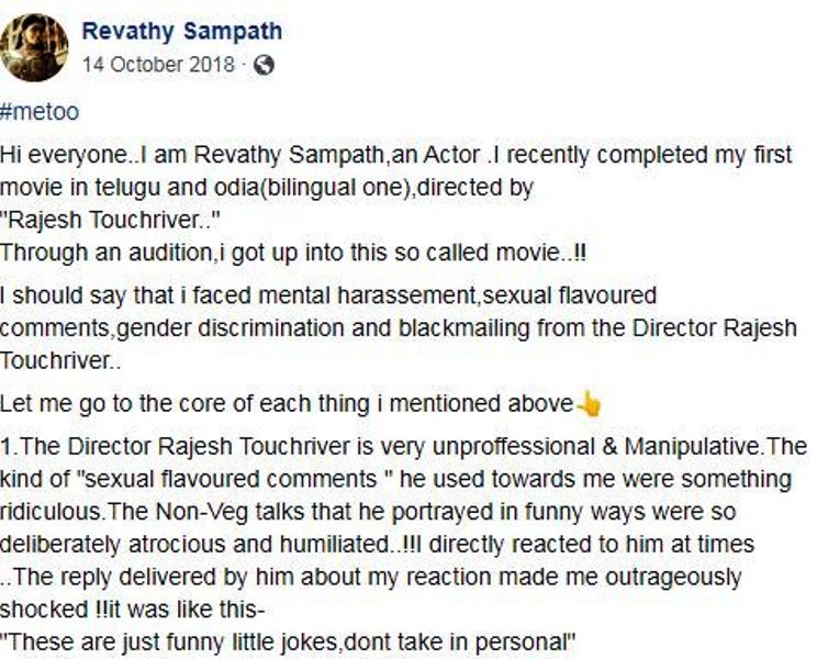 Controversial Post Against Rajesh Touchriver