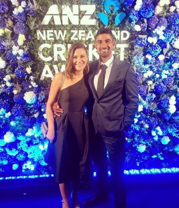 Ish Sodhi With His Wife Angelina