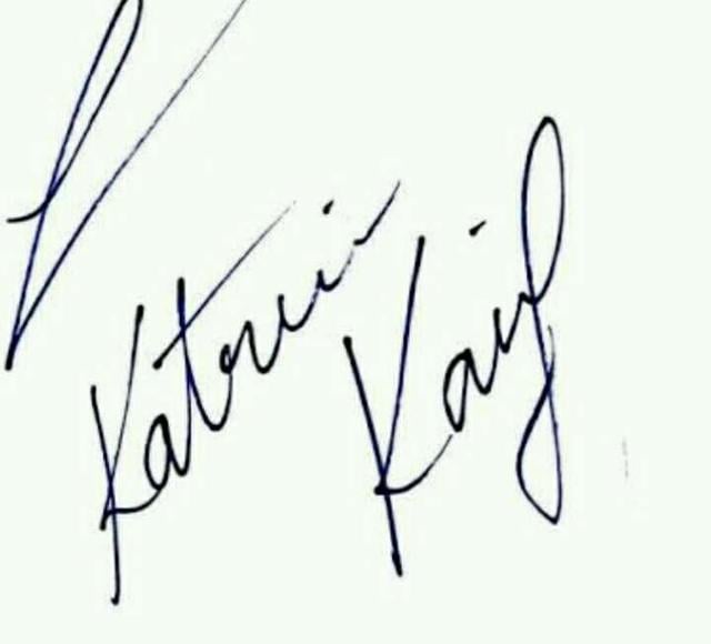 Katrina Kaif's Signature