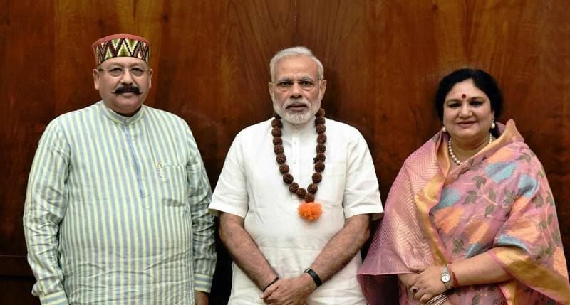 Suyash Rawat's Parents with the Indian Prime Minister