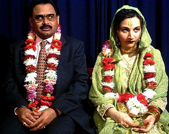 Altaf Hussain with his wife Faiza Gabol