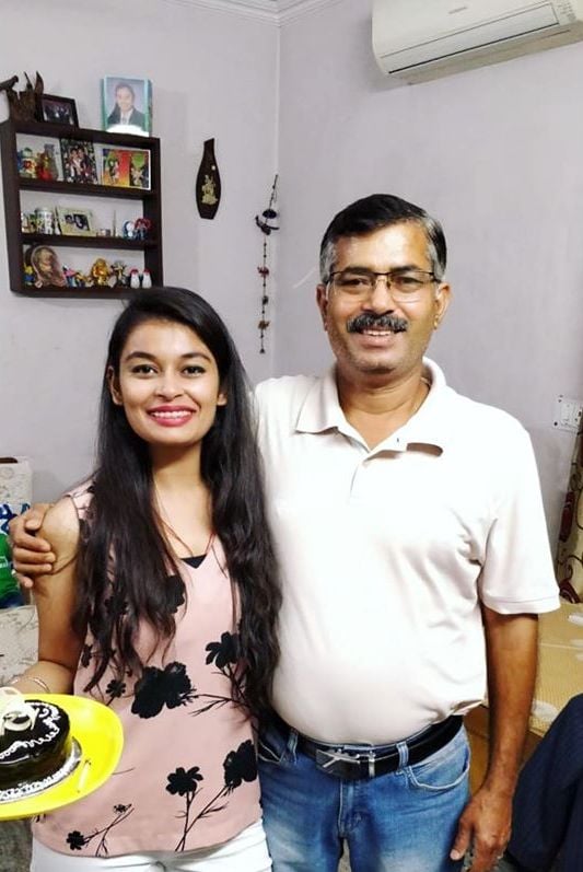 Chetna Bhardwaj with her father