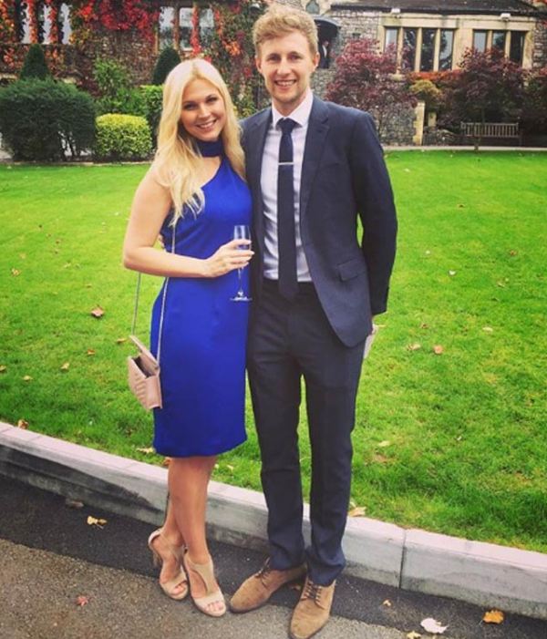 Joe Root With His Wife Carrie Cotterill